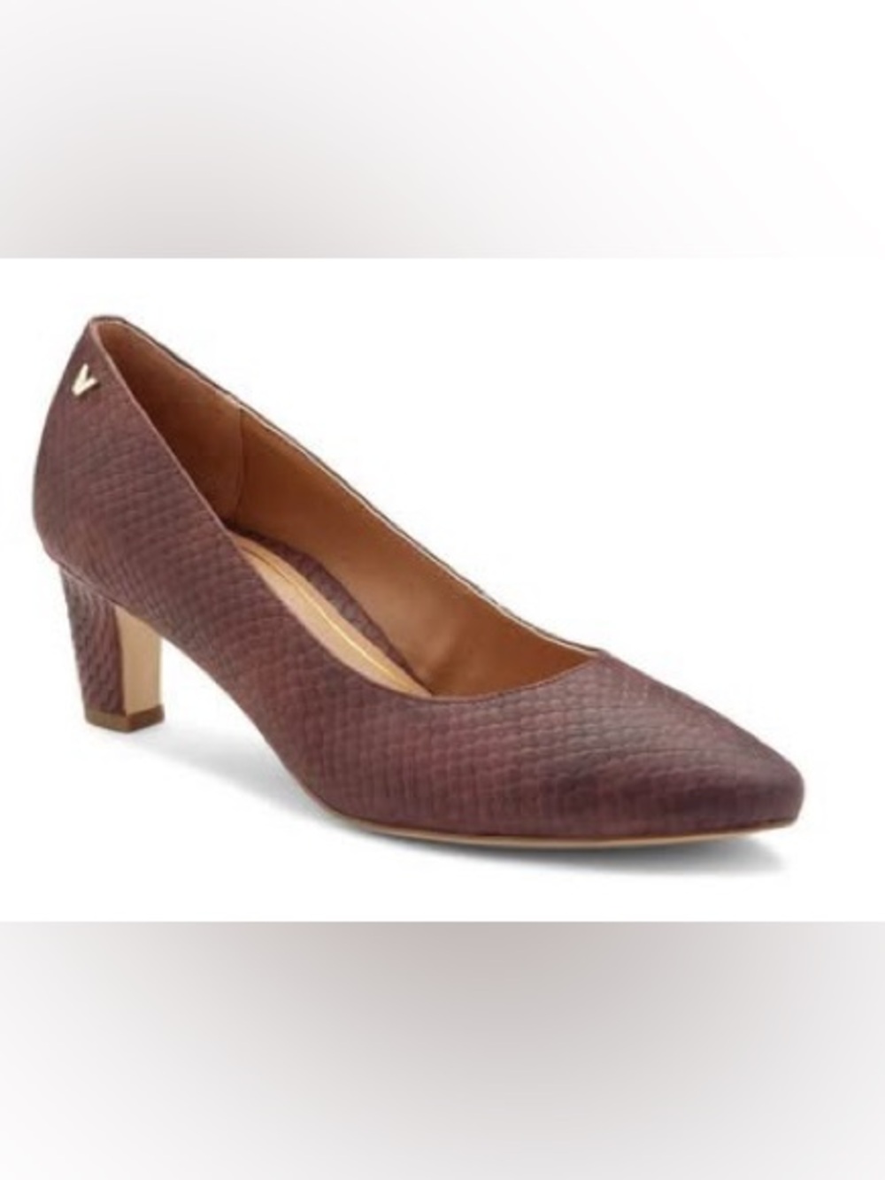 Vionic Mia Merlot Snake Heels (retail $140) Size 6 NEW